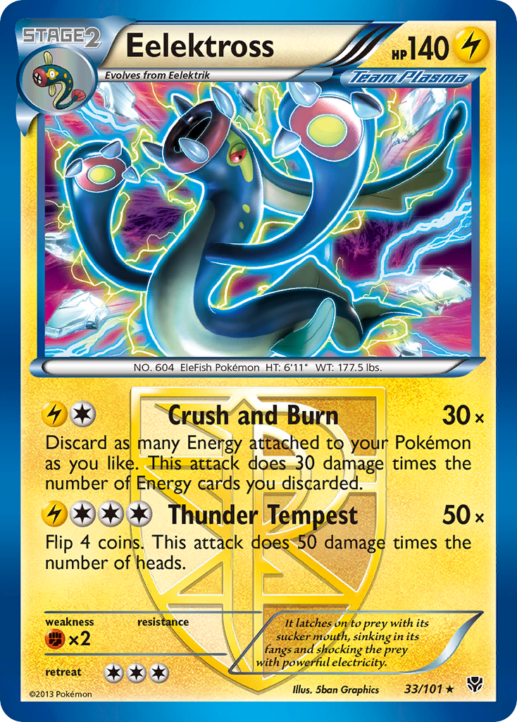 Eelektross (33/101) [Black & White: Plasma Blast] Reverse Holofoil