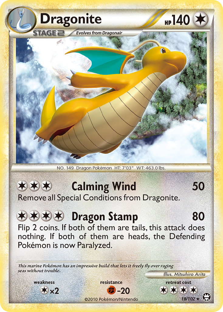 Dragonite (18/102) [HeartGold & SoulSilver: Triumphant] Reverse Holofoil