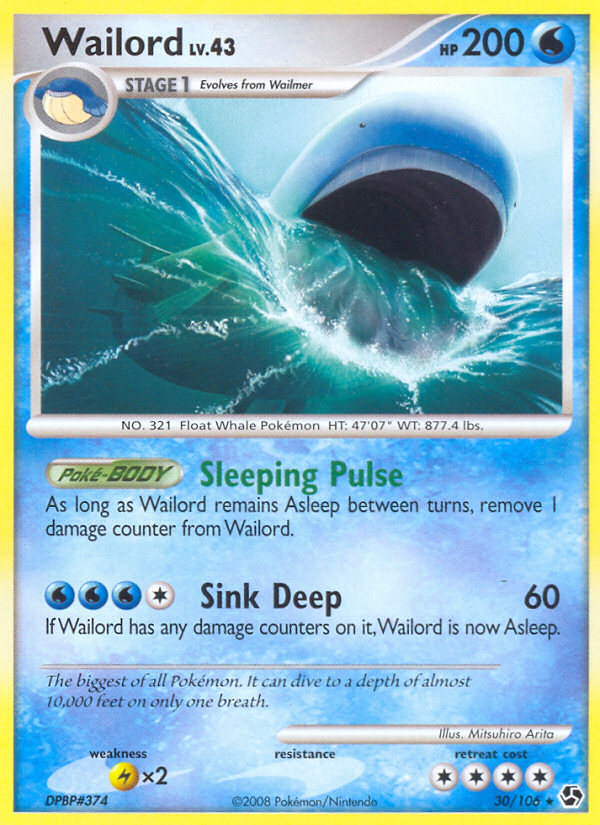 Wailord (30/106) [Diamond & Pearl: Great Encounters] Reverse Holofoil