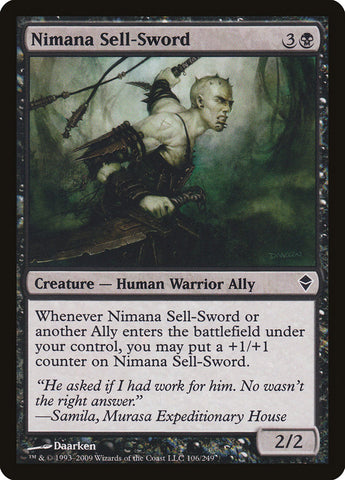 Nimana Sell-Sword [Zendikar] Foil