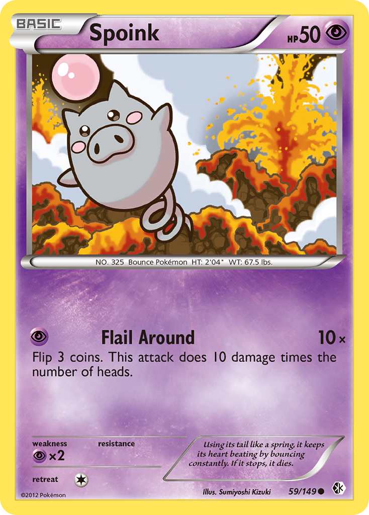 Spoink (59/149) [Black & White: Boundaries Crossed] Reverse Holofoil