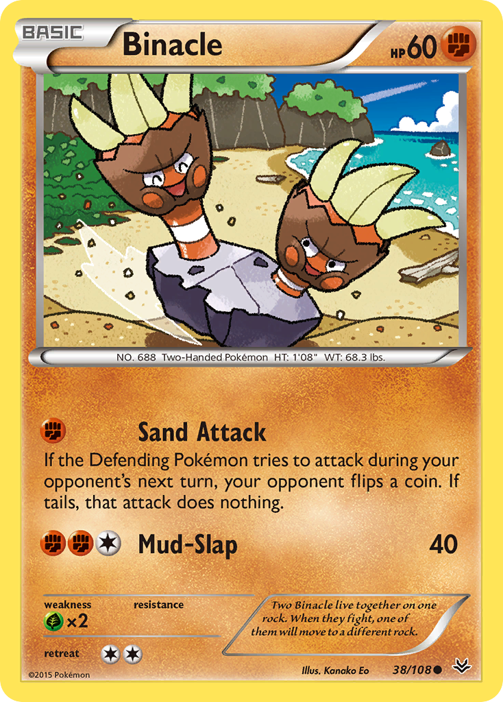 Binacle (38/108) [XY: Roaring Skies] Reverse Holofoil