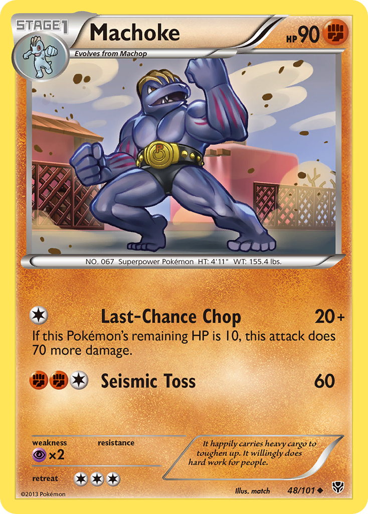 Machoke (48/101) [Black & White: Plasma Blast] Reverse Holofoil