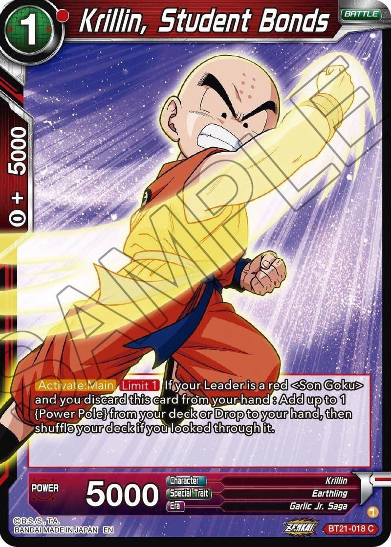 Krillin, Student Bonds (BT21-018) [Wild Resurgence] Parallel Foil