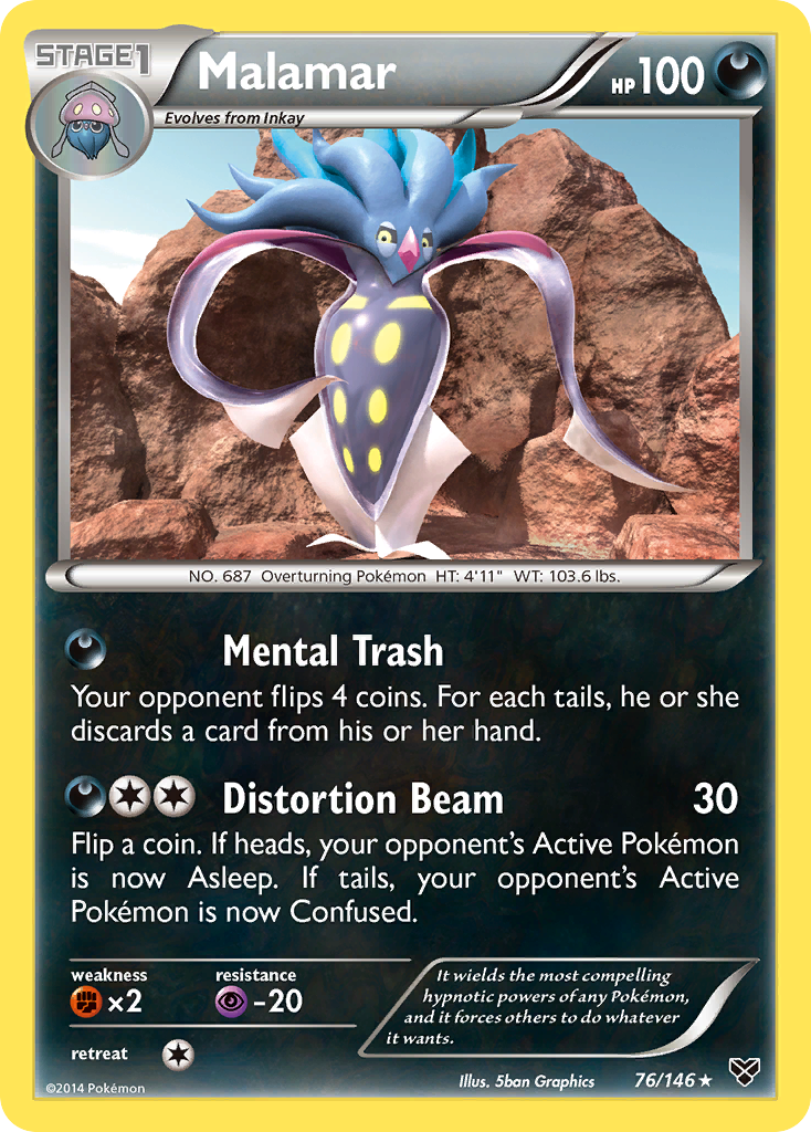 Malamar (76/146) [XY: Base Set] Reverse Holofoil