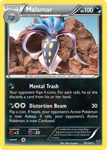 Malamar (76/146) [XY: Base Set] Reverse Holofoil