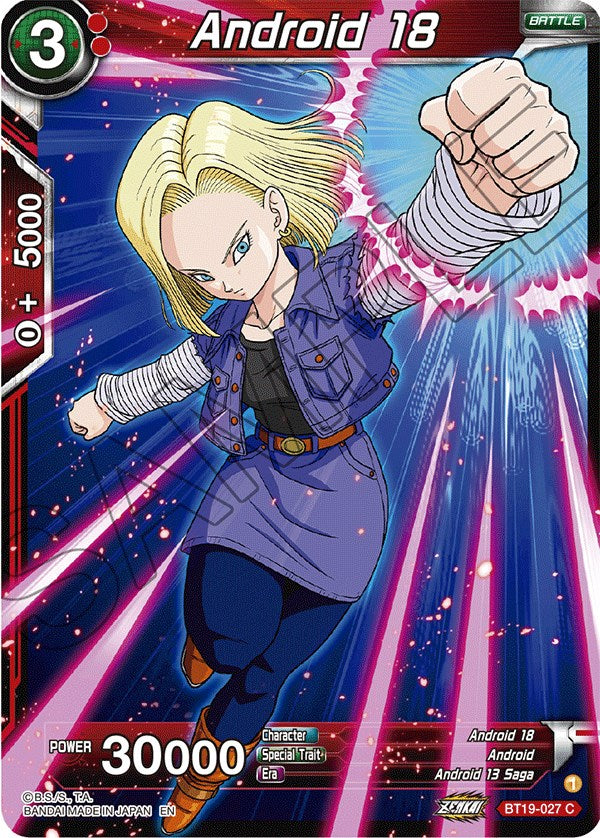 Android 18 (BT19-027) [Fighter's Ambition] Parallel Foil