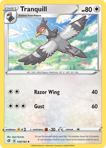 Tranquill (144/192) [Sword & Shield: Rebel Clash] Reverse Holofoil