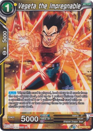 Vegeta the Impregnable (BT10-107) [Rise of the Unison Warrior] Parallel Foil