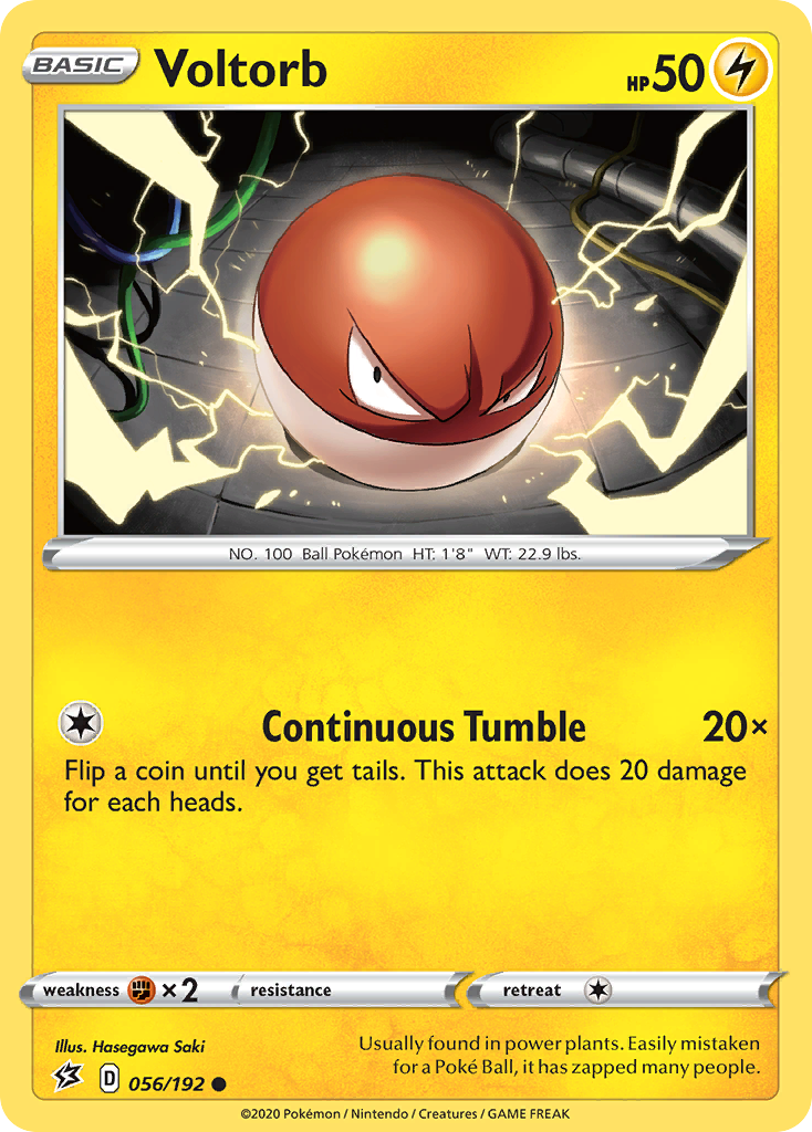 Voltorb (056/192) [Sword & Shield: Rebel Clash] Reverse Holofoil