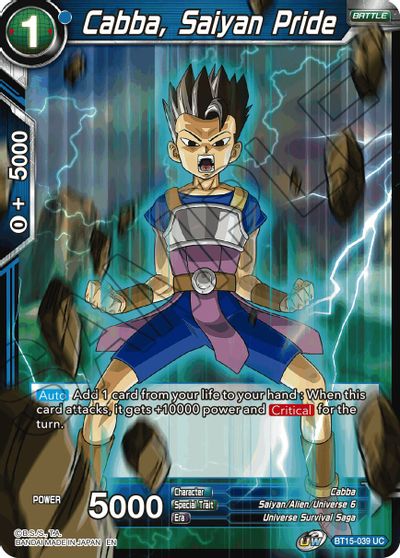 Cabba, Saiyan Pride (BT15-039) [Saiyan Showdown] Parallel Foil