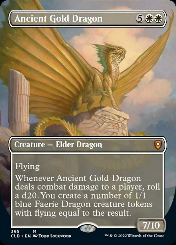 Ancient Gold Dragon (Borderless Alternate Art) [Commander Legends: Battle for Baldur's Gate] Foil