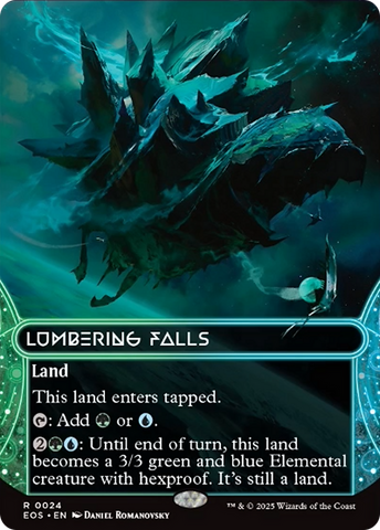 Lumbering Falls (0024) (Borderless) [Edge of Eternities: Stellar Sights] Foil