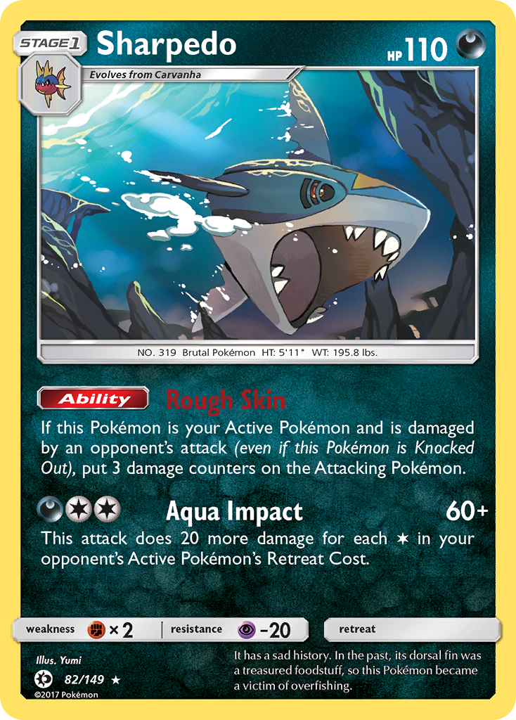 Sharpedo (82/149) [Sun & Moon: Base Set] Reverse Holofoil