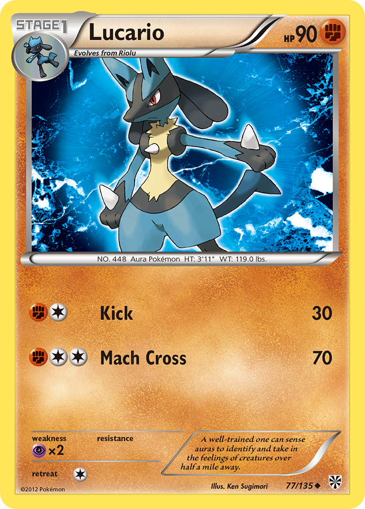 Lucario (77/135) [Black & White: Plasma Storm] Reverse Holofoil