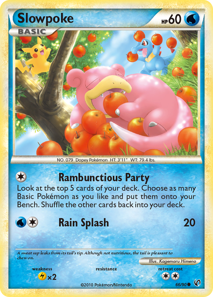 Slowpoke (66/90) [HeartGold & SoulSilver: Undaunted] Reverse Holofoil