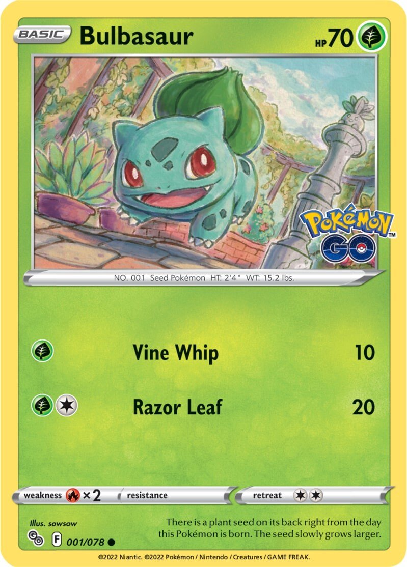 Bulbasaur (001/078) [Pokémon GO] Reverse Holofoil