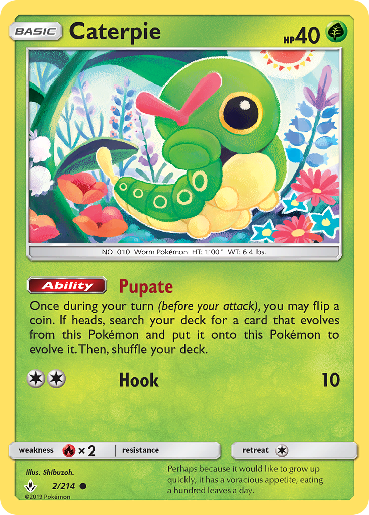 Caterpie (2/214) [Sun & Moon: Unbroken Bonds] Reverse Holofoil