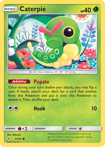 Caterpie (2/214) [Sun & Moon: Unbroken Bonds] Reverse Holofoil