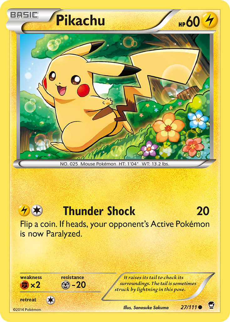 Pikachu (27/111) [XY: Furious Fists] Reverse Holofoil
