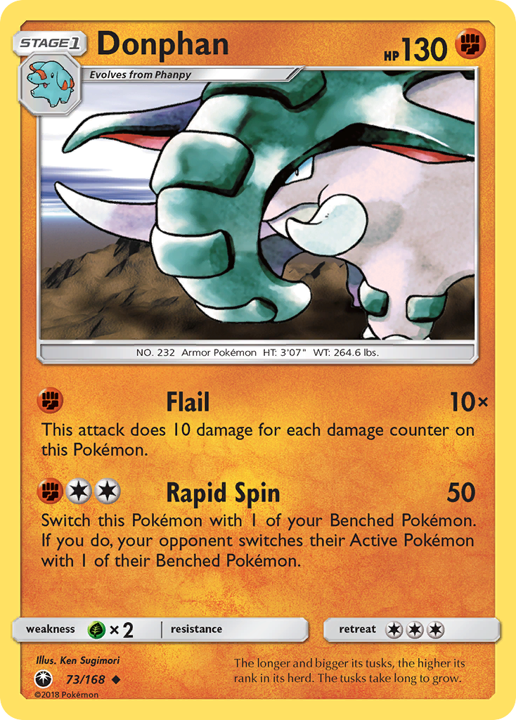 Donphan (73/168) [Sun & Moon: Celestial Storm] Reverse Holofoil