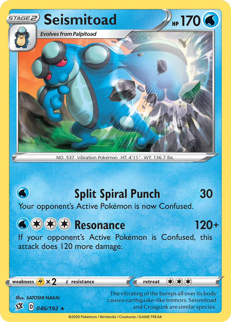 Seismitoad (046/192) [Sword & Shield: Rebel Clash] Reverse Holofoil