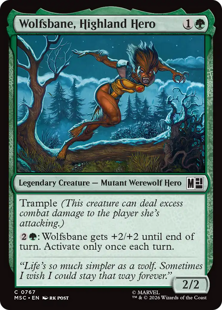 Wolfsbane, Highland Hero [Marvel Super Heroes Commander] Foil