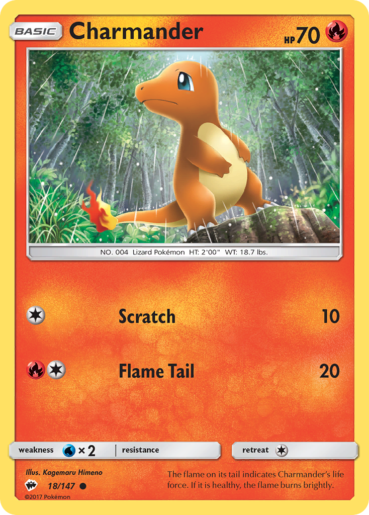 Charmander (18/147) [Sun & Moon: Burning Shadows] Reverse Holofoil