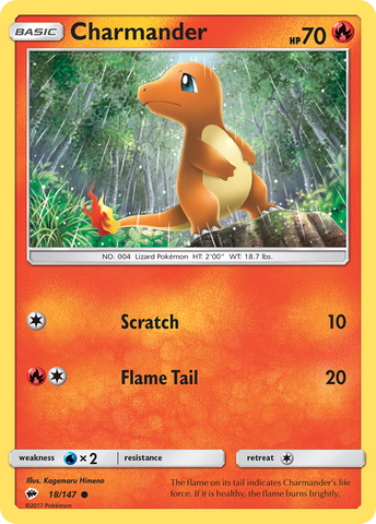 Charmander (18/147) [Sun & Moon: Burning Shadows] Reverse Holofoil