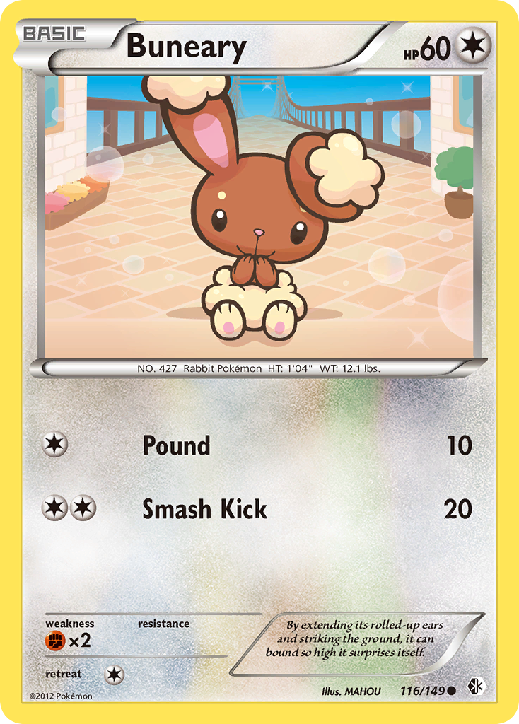 Buneary (116/149) [Black & White: Boundaries Crossed] Reverse Holofoil
