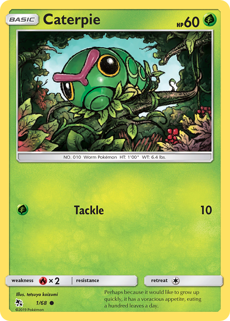 Caterpie (1/68) [Sun & Moon: Hidden Fates] Reverse Holofoil