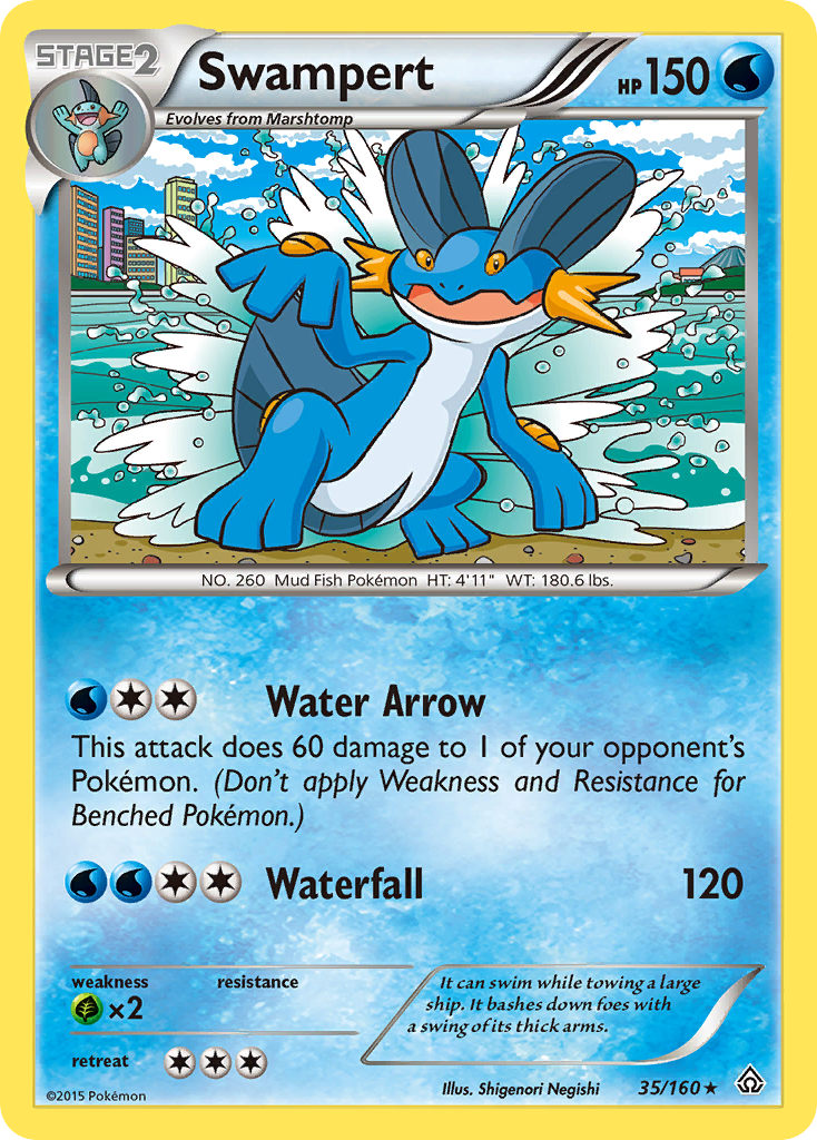 Swampert (35/160) [XY: Primal Clash] Reverse Holofoil