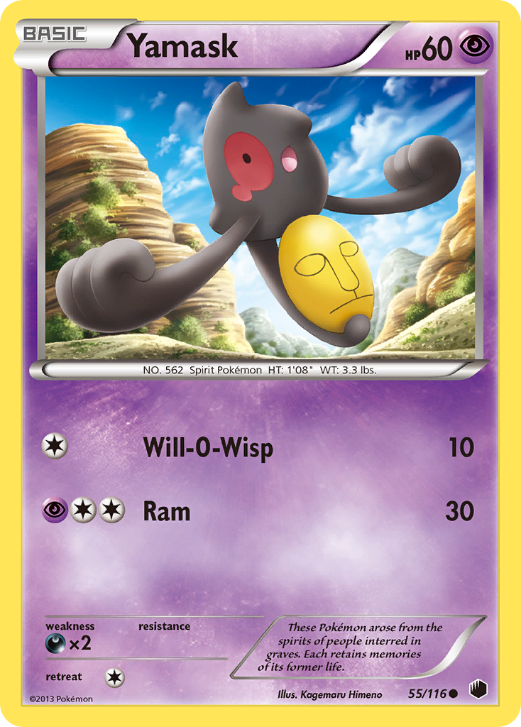 Yamask (55/116) [Black & White: Plasma Freeze] Reverse Holofoil