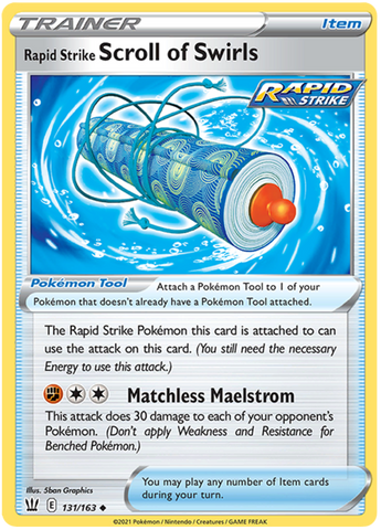 Rapid Strike Scroll of Swirls (131/163) [Sword & Shield: Battle Styles] Reverse Holofoil