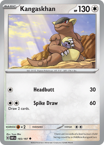 Kangaskhan (165/197) [Scarlet & Violet: Obsidian Flames] Reverse Holofoil
