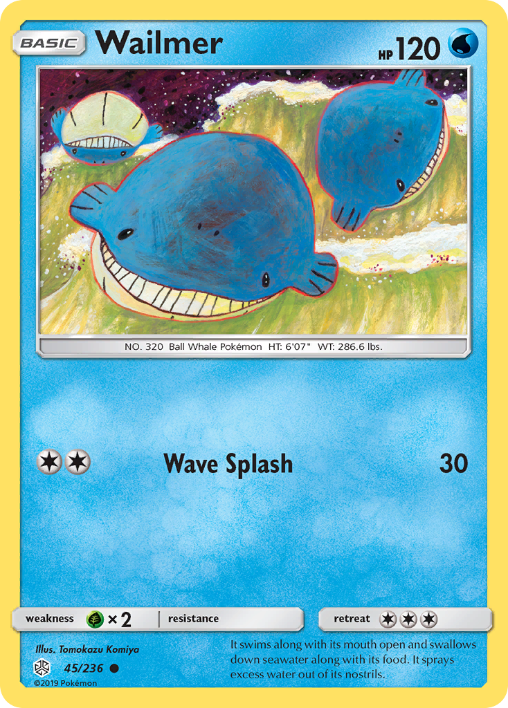 Wailmer (45/236) [Sun & Moon: Cosmic Eclipse] Reverse Holofoil