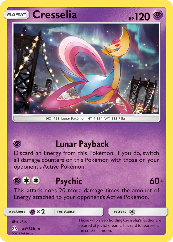 Cresselia (59/156) [Sun & Moon: Ultra Prism] Reverse Holofoil