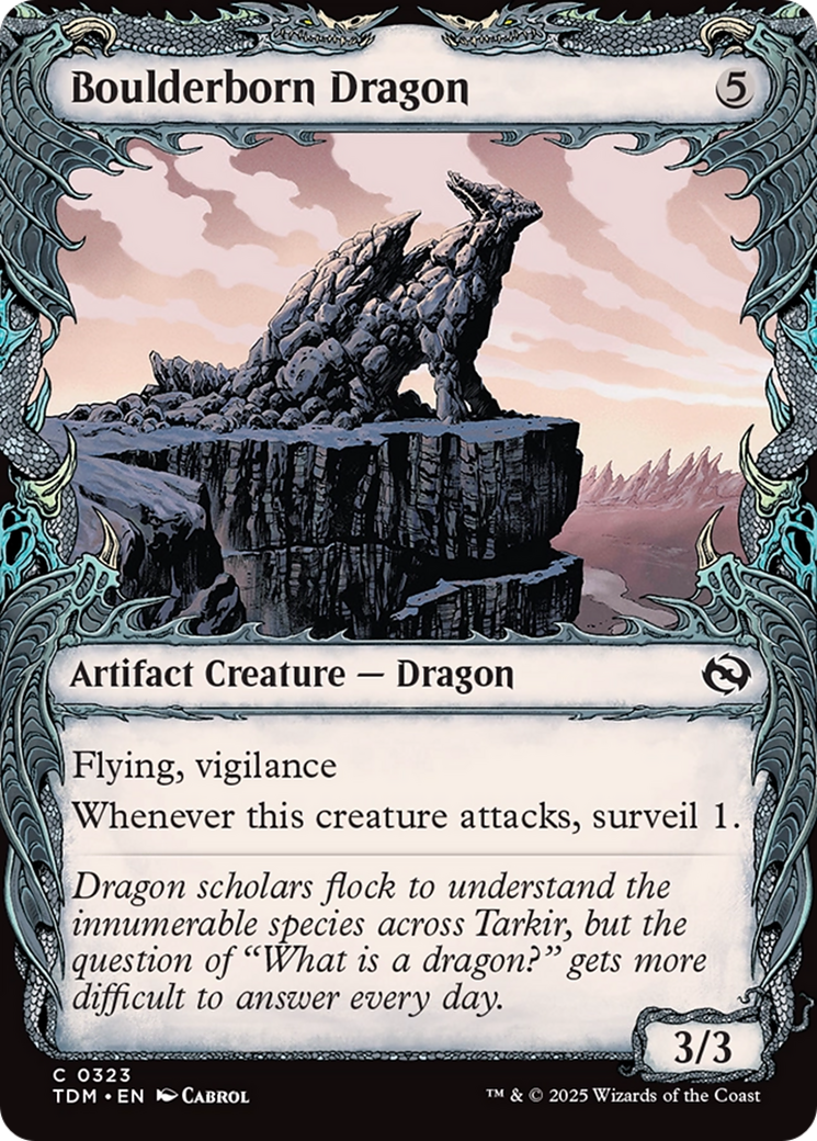 Boulderborn Dragon (Showcase) [Tarkir: Dragonstorm] Foil