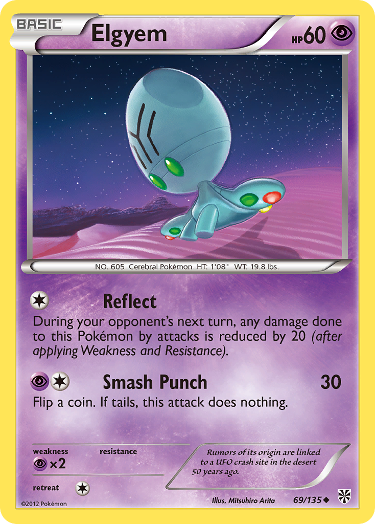 Elgyem (69/135) [Black & White: Plasma Storm] Reverse Holofoil