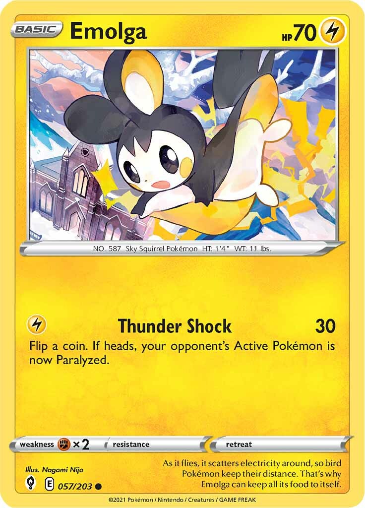 Emolga (057/203) [Sword & Shield: Evolving Skies] Reverse Holofoil
