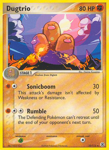 Dugtrio (22/112) [EX: FireRed & LeafGreen] Reverse Holofoil