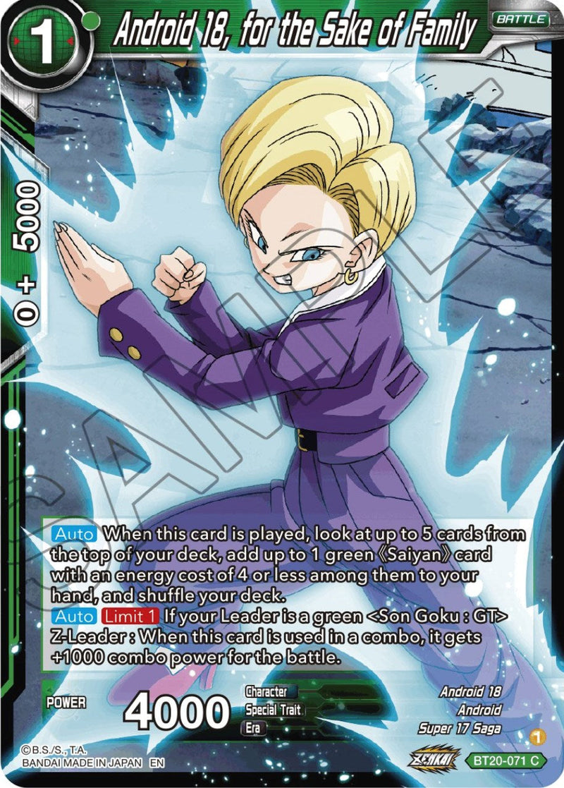Android 18, for the Sake of Family (BT20-071) [Power Absorbed] Parallel Foil