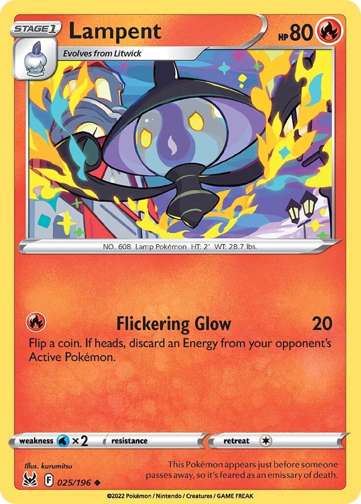 Lampent (025/196) [Sword & Shield: Lost Origin] Reverse Holofoil