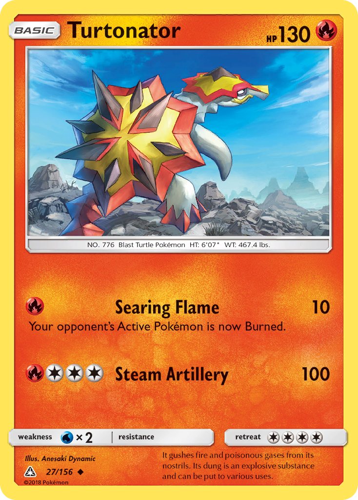 Turtonator (27/156) [Sun & Moon: Ultra Prism] Reverse Holofoil