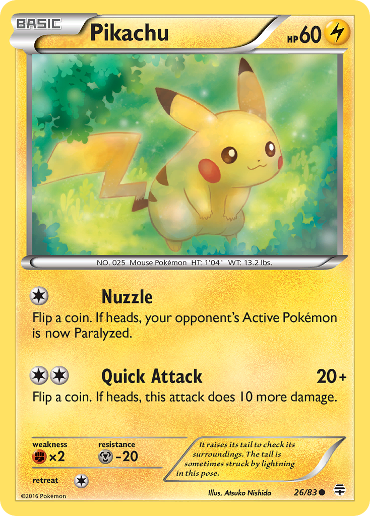 Pikachu (26/83) [XY: Generations] Reverse Holofoil