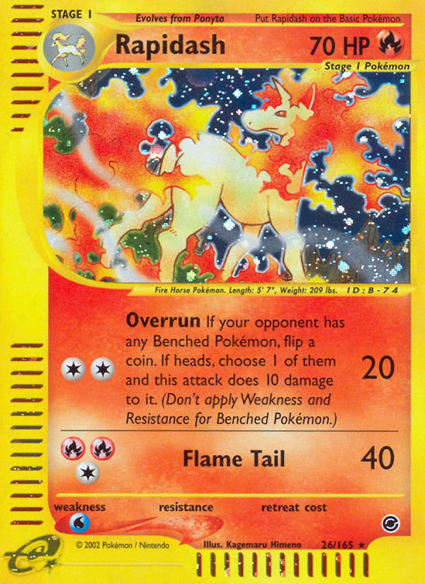 Rapidash (26/165) [Expedition: Base Set] Reverse Holofoil