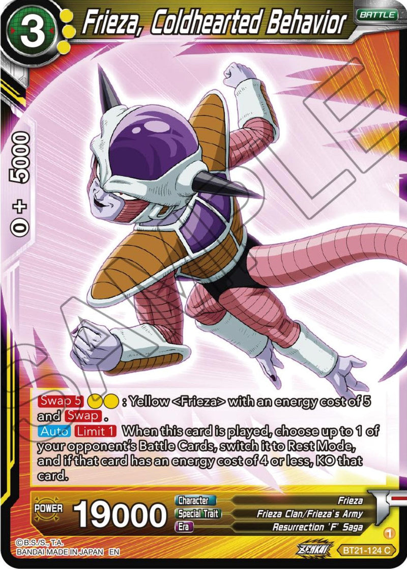 Frieza, Coldhearted Behavior (BT21-124) [Wild Resurgence] Parallel Foil