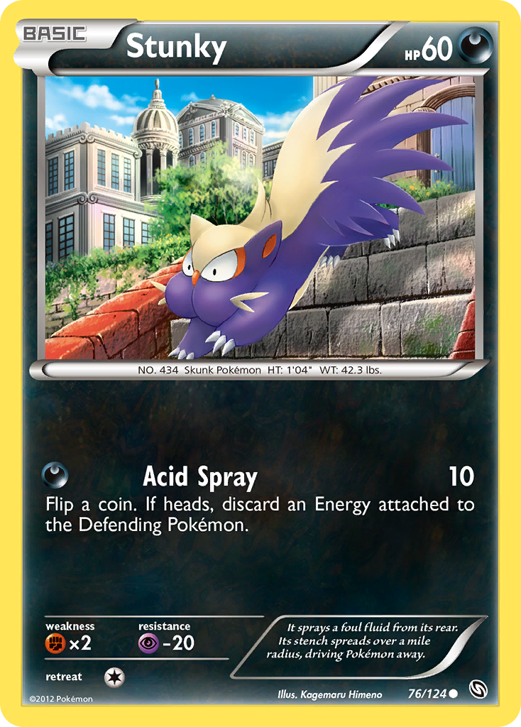 Stunky (76/124) [Black & White: Dragons Exalted] Reverse Holofoil