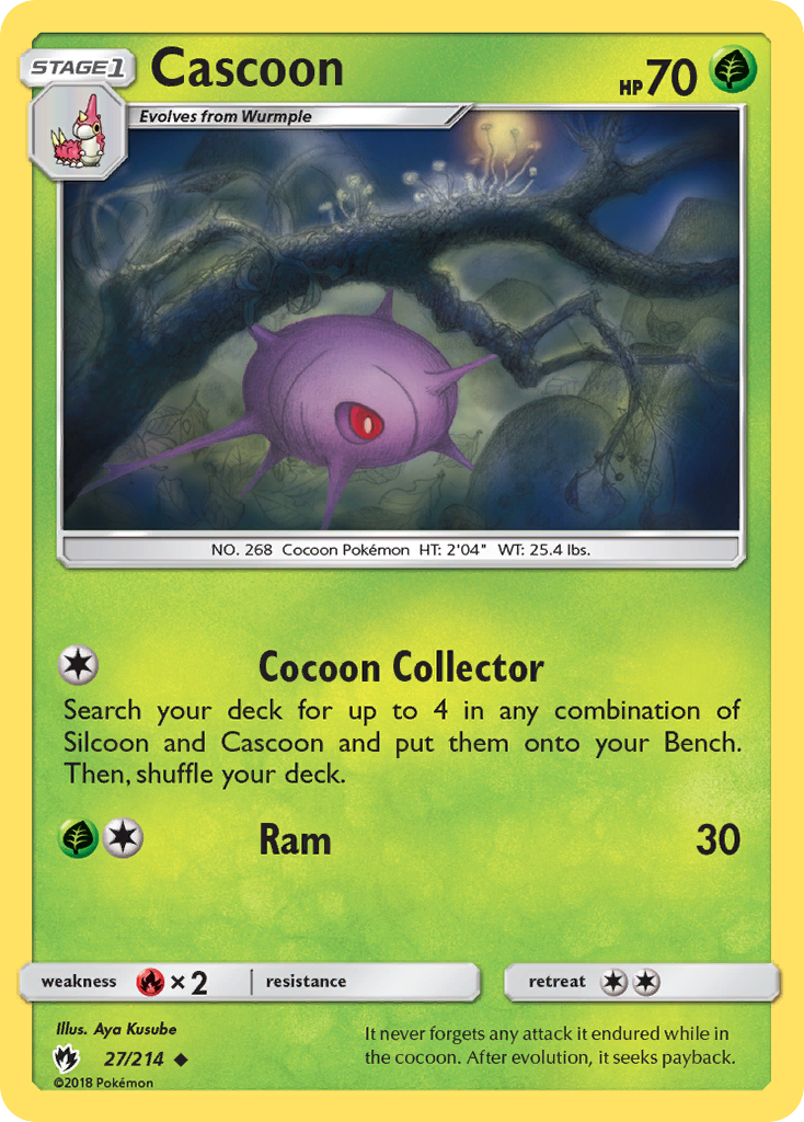Cascoon (27/214) [Sun & Moon: Lost Thunder] Reverse Holofoil