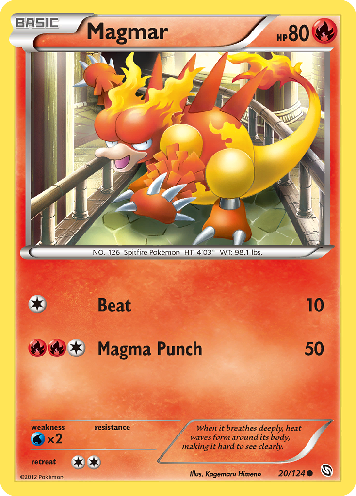 Magmar (20/124) [Black & White: Dragons Exalted] Reverse Holofoil